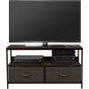imageSorbus TV Stand Dresser with 2 Drawers  Television Riser Chest with Storage  Bedroom Living Room Closet ampamp Dorm FurnitureBrown