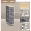 imageSorbus Kids Dresser with 5 Drawers  Storage Unit Organizer Chest for Clothes  Bedroom Kids Room Nursery ampamp ClosetBeige