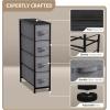 imageSorbus Kids Dresser with 5 Drawers  Storage Unit Organizer Chest for Clothes  Bedroom Kids Room Nursery ampamp ClosetBlackCharcoal