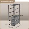 imageSorbus Kids Dresser with 5 Drawers  Storage Unit Organizer Chest for Clothes  Bedroom Kids Room Nursery ampamp ClosetBlackCharcoal