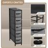imageSorbus Kids Dresser with 5 Drawers  Storage Unit Organizer Chest for Clothes  Bedroom Kids Room Nursery ampamp ClosetBlackCharcoal