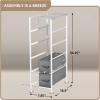 imageSorbus Kids Dresser with 5 Drawers  Storage Unit Organizer Chest for Clothes  Bedroom Kids Room Nursery ampamp ClosetGrey