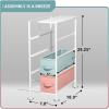 imageSorbus Kids Dresser with 5 Drawers  Storage Unit Organizer Chest for Clothes  Bedroom Kids Room Nursery ampamp ClosetPastel