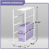 imageSorbus Kids Dresser with 5 Drawers  Storage Unit Organizer Chest for Clothes  Bedroom Kids Room Nursery ampamp ClosetPastel Purple
