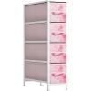 imageSorbus Kids Dresser with 5 Drawers  Storage Unit Organizer Chest for Clothes  Bedroom Kids Room Nursery ampamp ClosetTiedye Pink