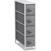 imageSorbus Kids Dresser with 5 Drawers  Storage Unit Organizer Chest for Clothes  Bedroom Kids Room Nursery ampamp ClosetWhiteGray