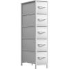 imageSorbus Kids Dresser with 5 Drawers  Storage Unit Organizer Chest for Clothes  Bedroom Kids Room Nursery ampamp ClosetWhiteGray