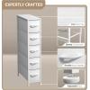imageSorbus Kids Dresser with 5 Drawers  Storage Unit Organizer Chest for Clothes  Bedroom Kids Room Nursery ampamp ClosetWhiteGray