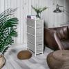 imageSorbus Kids Dresser with 5 Drawers  Storage Unit Organizer Chest for Clothes  Bedroom Kids Room Nursery ampamp ClosetWhiteGray