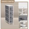imageSorbus Kids Dresser with 5 Drawers  Storage Unit Organizer Chest for Clothes  Bedroom Kids Room Nursery ampamp ClosetWhiteGray