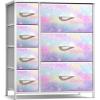 imageSorbus Kids Dresser with 7 Drawers  Storage Chest Organizer Unit with Steel Frame Wood Top ampamp Handles Tiedye Fabric Bins for Clothes  Wide Furniture for Bedroom Hallway Kids Room Nursery ampamp ClosetRainbow Sparkle