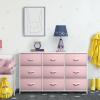 imageSorbus Kids Dresser with 9 Drawers  Storage Unit Organizer Chest for Clothes  Bedroom Kids Room Nursery ampamp ClosetPink