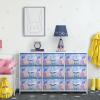 imageSorbus Kids Dresser with 9 Drawers  Storage Unit Organizer Chest for Clothes  Bedroom Kids Room Nursery ampamp ClosetTie Dye Blue