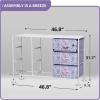 imageSorbus Kids Dresser with 9 Drawers  Storage Unit Organizer Chest for Clothes  Bedroom Kids Room Nursery ampamp ClosetTie Dye Purple