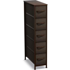 imageSorbus Kids Dresser with 5 Drawers  Storage Unit Organizer Chest for Clothes  Bedroom Kids Room Nursery ampamp ClosetBrown