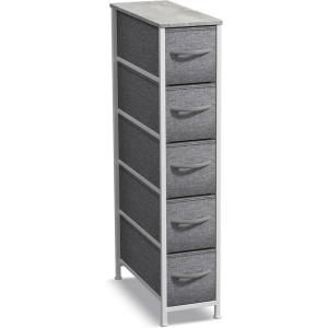 imageSorbus Kids Dresser with 5 Drawers  Storage Unit Organizer Chest for Clothes  Bedroom Kids Room Nursery ampamp ClosetGrey