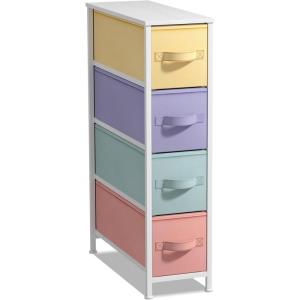 imageSorbus Kids Dresser with 5 Drawers  Storage Unit Organizer Chest for Clothes  Bedroom Kids Room Nursery ampamp ClosetPastel
