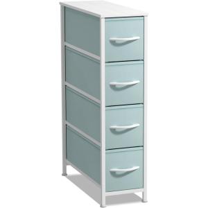 imageSorbus Kids Dresser with 5 Drawers  Storage Unit Organizer Chest for Clothes  Bedroom Kids Room Nursery ampamp ClosetPastel Aqua