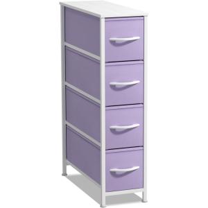 imageSorbus Kids Dresser with 5 Drawers  Storage Unit Organizer Chest for Clothes  Bedroom Kids Room Nursery ampamp ClosetPastel Purple