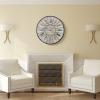 imageSorbus Paris Large Wall Clock for Living Room  24Inch Oversized Centurian Roman Numeral Style Modern Clock  Wood Metal Decorative Analog Home Decor