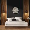 imageSorbus Paris Large Wall Clock for Living Room  24Inch Oversized Centurian Roman Numeral Style Modern Clock  Wood Metal Decorative Analog Home Decor