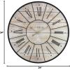 imageSorbus Paris Large Wall Clock for Living Room  24Inch Oversized Centurian Roman Numeral Style Modern Clock  Wood Metal Decorative Analog Home Decor