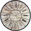 imageSorbus Paris Large Wall Clock for Living Room  24Inch Oversized Centurian Roman Numeral Style Modern Clock  Wood Metal Decorative Analog Home Decor