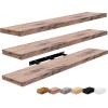 imageSorbus Floating Shelves for Wall  35 Inch Long Bathroom Shelves Wall Decor for Bedroom Kitchen Living Room ampamp Book Storage  Mounted Floating Shelf with Invisible Brackets Mahogany 3 PackMahogany