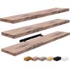 imageSorbus Floating Shelves for Wall  35 Inch Long Bathroom Shelves Wall Decor for Bedroom Kitchen Living Room ampamp Book Storage  Mounted Floating Shelf with Invisible Brackets Mahogany 3 PackMahogany