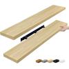imageSorbus Floating Shelves for Wall  35 Inch Long Bathroom Shelves Wall Decor for Bedroom Kitchen Living Room ampamp Book Storage  Mounted Floating Shelf with Invisible Brackets Mahogany 3 PackMaple Wood