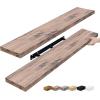 imageSorbus Floating Shelves for Wall  35 Inch Long Bathroom Shelves Wall Decor for Bedroom Kitchen Living Room ampamp Book Storage  Mounted Floating Shelf with Invisible Brackets Mahogany 3 PackMahogany