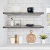 imageSorbus Floating Shelves for Wall  35 Inch Long Bathroom Shelves Wall Decor for Bedroom Kitchen Living Room ampamp Book Storage  Mounted Floating Shelf with Invisible Brackets Mahogany 3 PackGrey