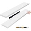 imageSorbus Floating Shelves for Wall  35 Inch Long Bathroom Shelves Wall Decor for Bedroom Kitchen Living Room ampamp Book Storage  Mounted Floating Shelf with Invisible Brackets Mahogany 3 PackWhite