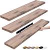 imageSorbus Floating Shelves for Wall  35 Inch Long Bathroom Shelves Wall Decor for Bedroom Kitchen Living Room ampamp Book Storage  Mounted Floating Shelf with Invisible Brackets Mahogany 3 PackMahogany