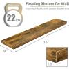 imageSorbus Floating Shelves for Wall  35 Inch Long Bathroom Shelves Wall Decor for Bedroom Kitchen Living Room ampamp Book Storage  Mounted Floating Shelf with Invisible Brackets Mahogany 3 PackRustic Brown