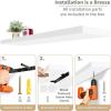 imageSorbus Floating Shelves for Wall  35 Inch Long Bathroom Shelves Wall Decor for Bedroom Kitchen Living Room ampamp Book Storage  Mounted Floating Shelf with Invisible Brackets Mahogany 3 PackWhite