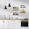 imageSorbus Floating Shelves for Wall Bathroom Shelves Wall Mounted for Kitchen Bedroom Bathroom Storage Over Toilet Hanging Book Shelf for all Home Decor Living Room Walnut 3 PackMahogany