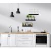 imageSorbus Floating Shelves for Wall Bathroom Shelves Wall Mounted for Kitchen Bedroom Bathroom Storage Over Toilet Hanging Book Shelf for all Home Decor Living Room Walnut 3 PackBlack