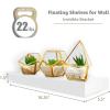 imageSorbus Floating Shelves for Wall Bathroom Shelves Wall Mounted for Kitchen Bedroom Bathroom Storage Over Toilet Hanging Book Shelf for all Home Decor Living Room Walnut 3 PackWhite