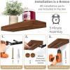 imageSorbus Floating Shelves for Wall Bathroom Shelves Wall Mounted for Kitchen Bedroom Bathroom Storage Over Toilet Hanging Book Shelf for all Home Decor Living Room Walnut 3 PackWalnut