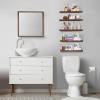 imageSorbus Floating Shelves for Wall Bathroom Shelves Wall Mounted for Kitchen Bedroom Bathroom Storage Over Toilet Hanging Book Shelf for all Home Decor Living Room Walnut 3 PackWalnut