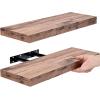 imageSorbus Floating Shelves for Wall Bathroom Shelves Wall Mounted for Kitchen Bedroom Bathroom Storage Over Toilet Hanging Book Shelf for all Home Decor Living Room Walnut 3 PackMahogany
