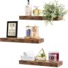 imageSorbus Floating Shelves for Wall Bathroom Shelves Wall Mounted for Kitchen Bedroom Bathroom Storage Over Toilet Hanging Book Shelf for all Home Decor Living Room Walnut 3 PackMahogany
