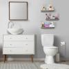 imageSorbus Floating Shelves for Wall Bathroom Shelves Wall Mounted for Kitchen Bedroom Bathroom Storage Over Toilet Hanging Book Shelf for all Home Decor Living Room Walnut 3 PackGrey