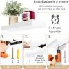 imageSorbus Floating Shelves for Wall Bathroom Shelves Wall Mounted for Kitchen Bedroom Bathroom Storage Over Toilet Hanging Book Shelf for all Home Decor Living Room Walnut 3 PackWhite