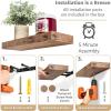 imageSorbus Floating Shelves for Wall Bathroom Shelves Wall Mounted for Kitchen Bedroom Bathroom Storage Over Toilet Hanging Book Shelf for all Home Decor Living Room Walnut 3 PackMahogany