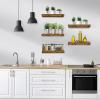 imageSorbus Floating Shelves for Wall Bathroom Shelves Wall Mounted for Kitchen Bedroom Bathroom Storage Over Toilet Hanging Book Shelf for all Home Decor Living Room Walnut 3 PackRustic Brown