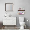 imageSorbus Floating Shelves for Wall Bathroom Shelves Wall Mounted for Kitchen Bedroom Bathroom Storage Over Toilet Hanging Book Shelf for all Home Decor Living Room Walnut 3 PackWalnut