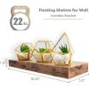 imageSorbus Floating Shelves for Wall Bathroom Shelves Wall Mounted for Kitchen Bedroom Bathroom Storage Over Toilet Hanging Book Shelf for all Home Decor Living Room Walnut 3 PackMahogany