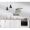 imageSorbus Floating Shelves for Wall Bathroom Shelves Wall Mounted for Kitchen Bedroom Bathroom Storage Over Toilet Hanging Book Shelf for all Home Decor Living Room Walnut 3 PackGrey